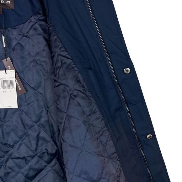 New Michael Kors Men Blue Jacket Waterproof Coat US Medium Midnight Blue $298 - Picture 13 of 15